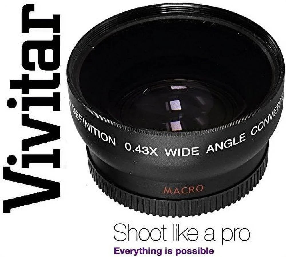 HI DEF 2PC LENS KIT PRO HD WIDE ANGLE & TELEPHOTO LENS for NIKON D3200 (52mm Compatible)