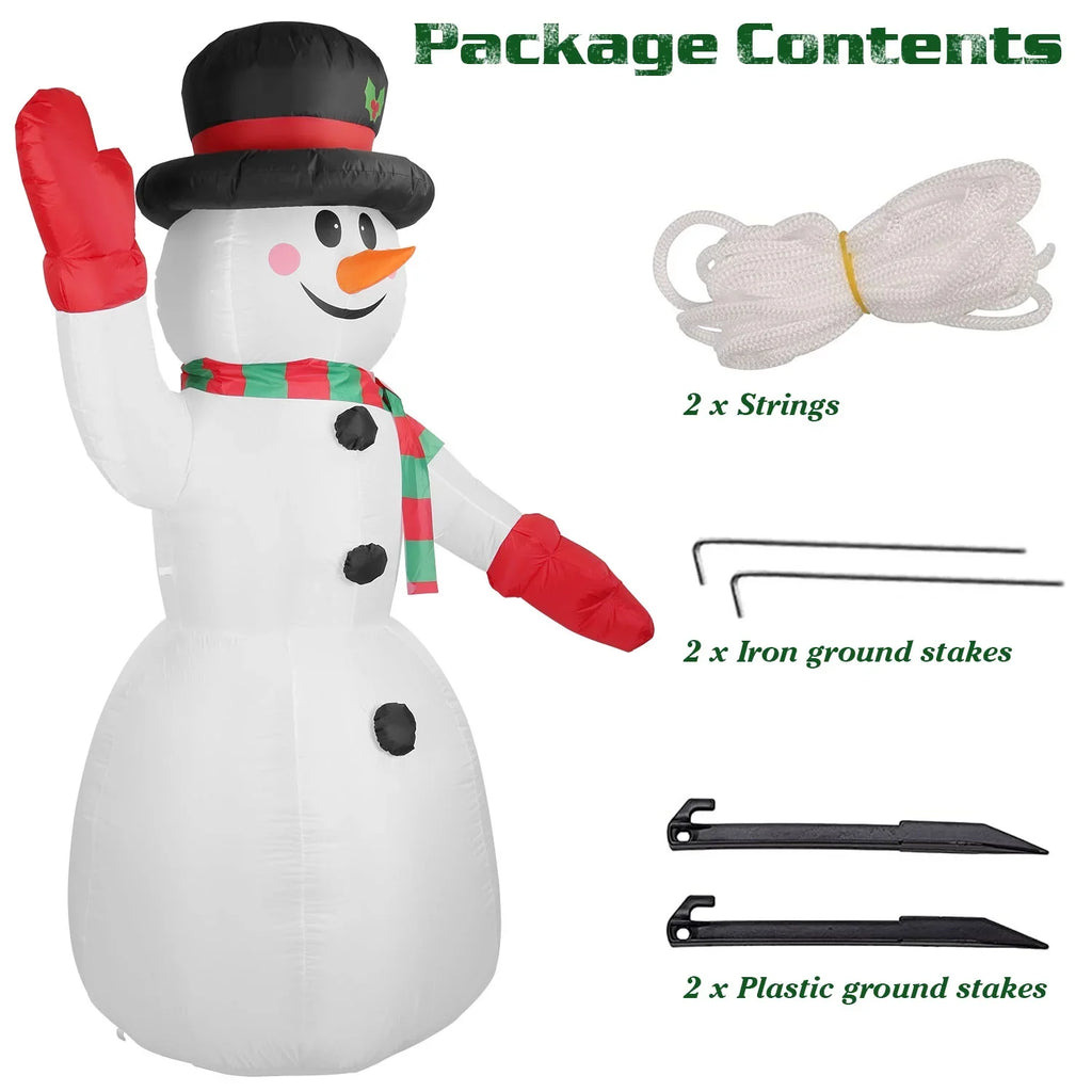 iMountek 7.9ft Christmas Inflatable Giant Snowman, Holiday Blow Up Yard Decoration, Huge Light Up Snowman for Holiday Party Garden Yard Lawn Winter Decor