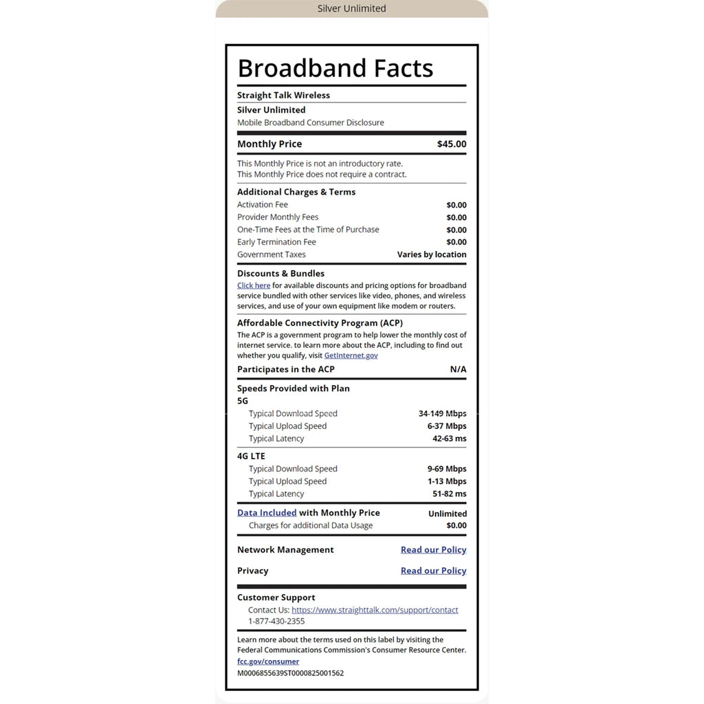 Straight Talk $75 Silver 2-Line Unlimited 30-Day Prepaid Plan + 5GB Hotspot Data + Int'l Calling e-PIN Top Up (Email Delivery)