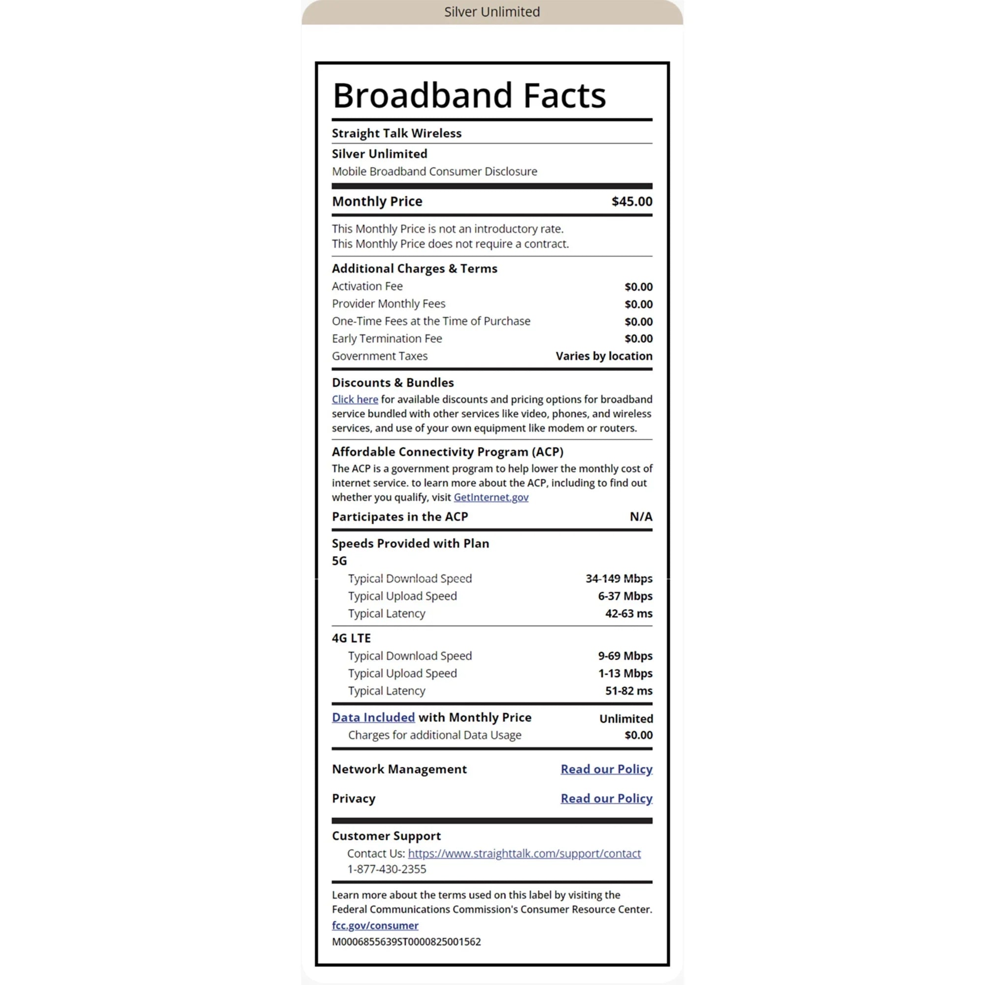Straight Talk $75 Silver 2-Line Unlimited 30-Day Prepaid Plan + 5GB Hotspot Data + Int'l Calling e-PIN Top Up (Email Delivery)
