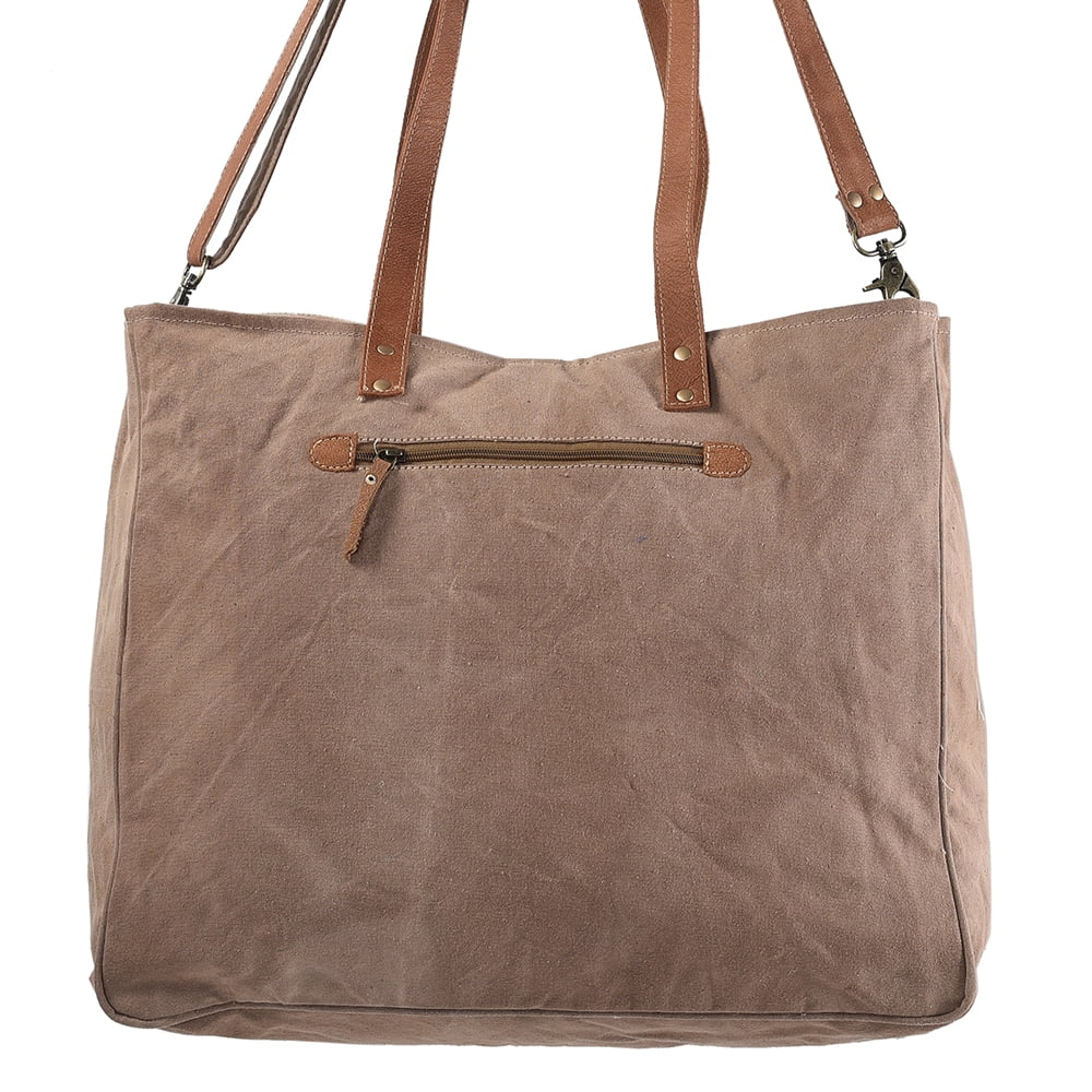 KB OHLAY KB249 TOTE Upcycled Wool Upcycled Canvas Genuine Leather women bag western handbag purse