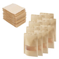 KOHAND 200 Pcs Kraft Bags with Win OS, 7 x 10 Inch Resealable Kraft Stand Up Pouches for Food, Bean, Nut