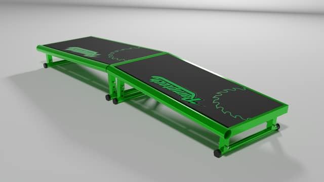 Ramptech 5-0 Skate Table (2' Wide x 4' Long) - Weatherproof, Heavy-Duty Indoor and Outdoor Skateboard Ramp - Portable, Modular, Expandable, Connectable Skateboard ramp