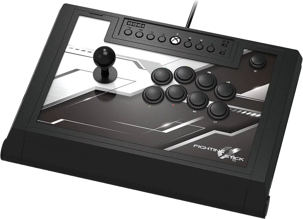 Hori - Fighting Stick Alpha -Tournament Grade Fightstick for Xbox Series X | S - Black With Cleaning Manual Kit Bolt Axtion Bundle Like New
