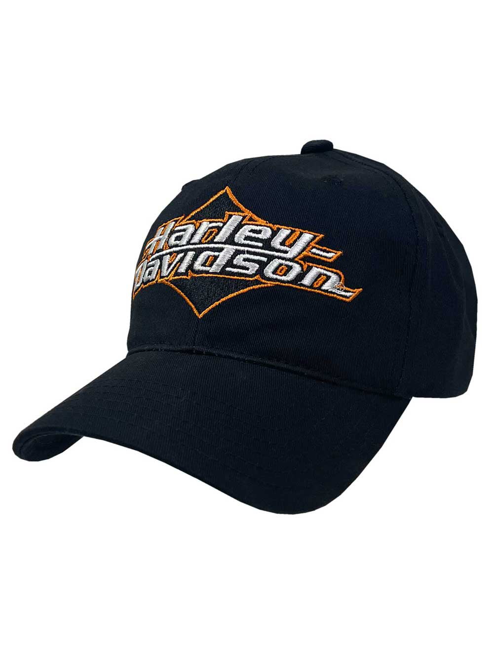 Harley-Davidson Men's Embroidered H-D Curved Bill Adjustable Baseball Cap- Black, Harley Davidson