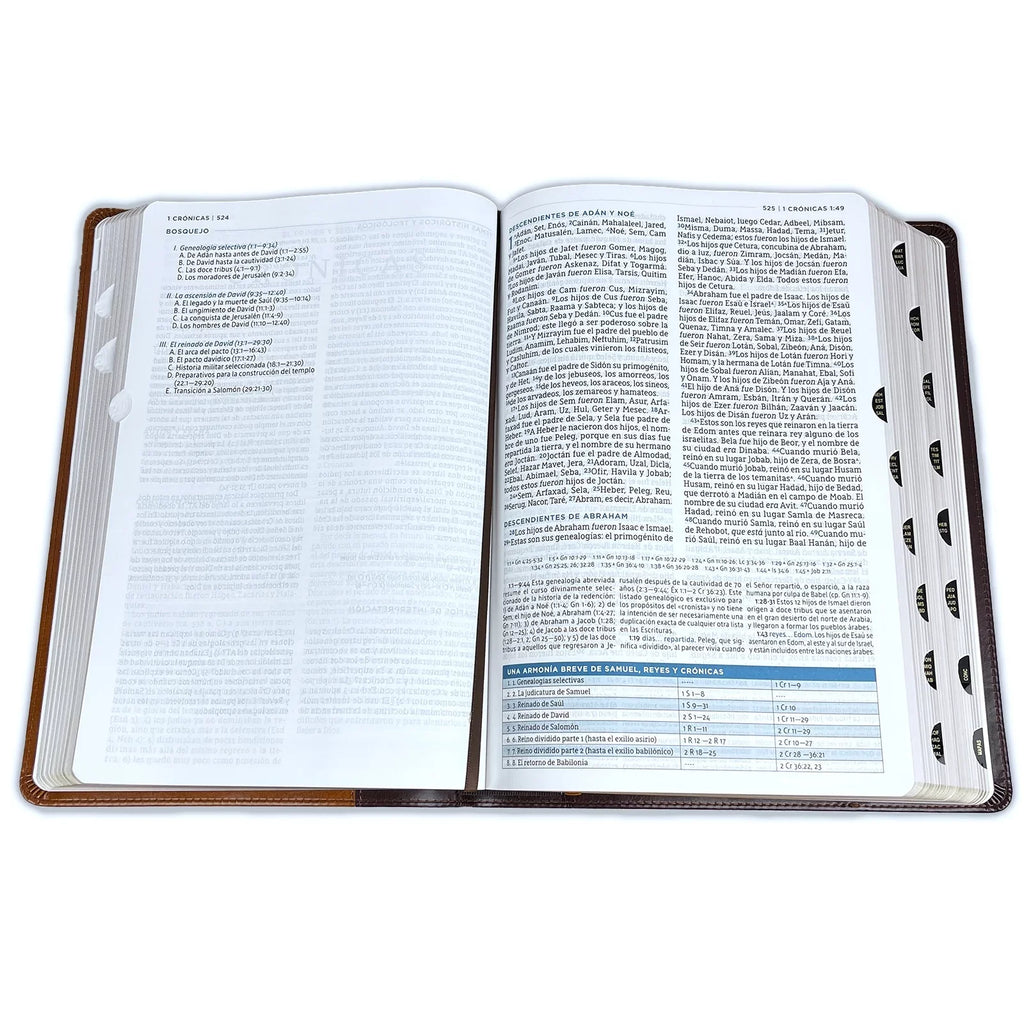 Nbla Biblia de Estudio Macarthur, Leathersoft, Café, Interior a DOS Colores, Con Índice (Other)