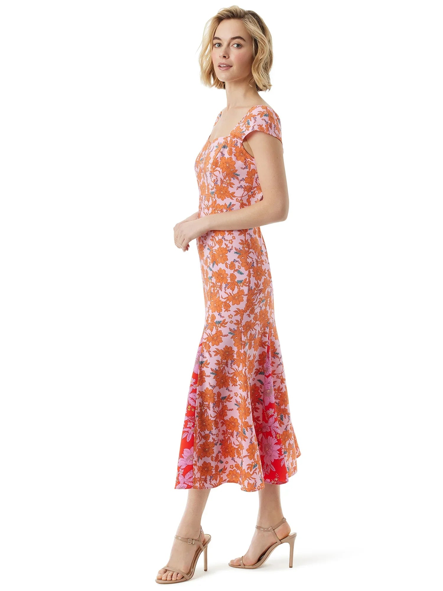 Jessica Simpson Women's Flare Cap Sleeve Dress