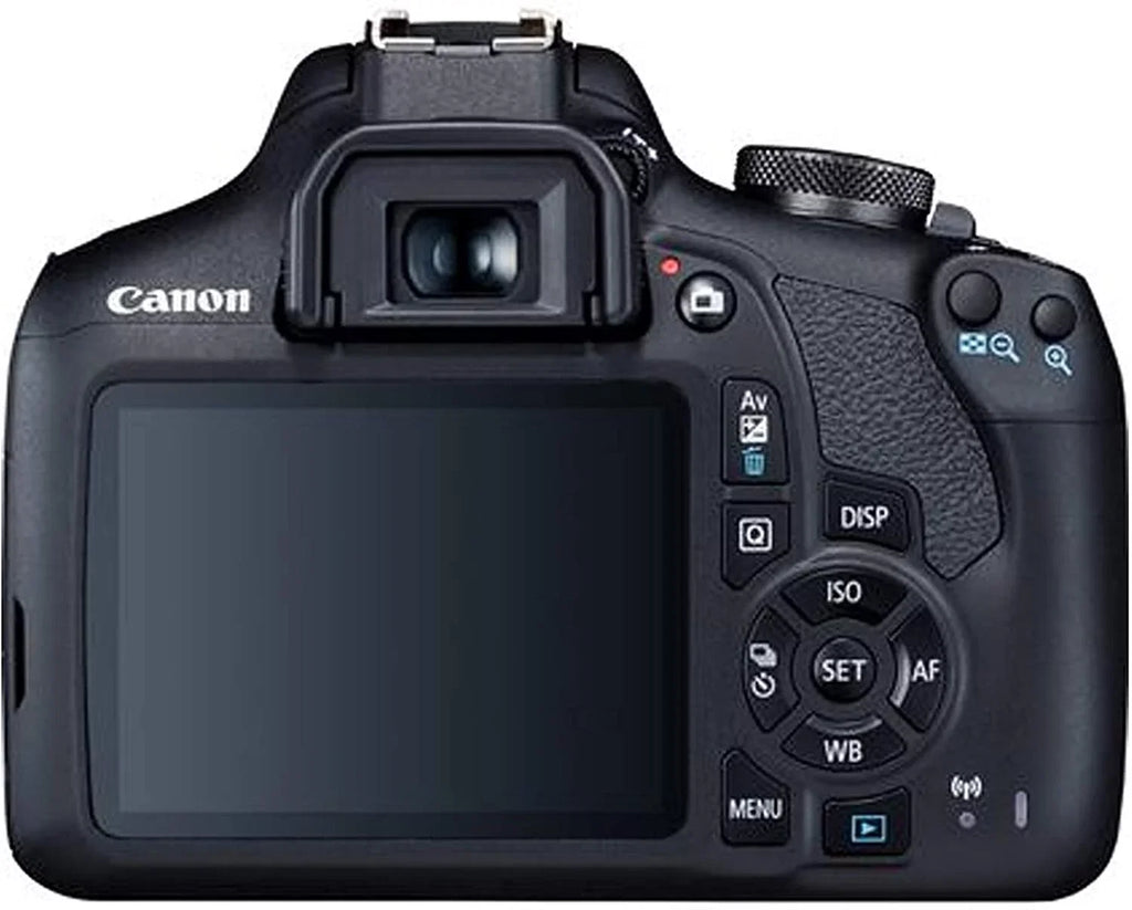 Canon EOS 2000D DSLR Camera with 18-55mm f/3.5-5.6 Zoom Lens + 128GB Card, Tripod, Flash, and More 20pc Bundle