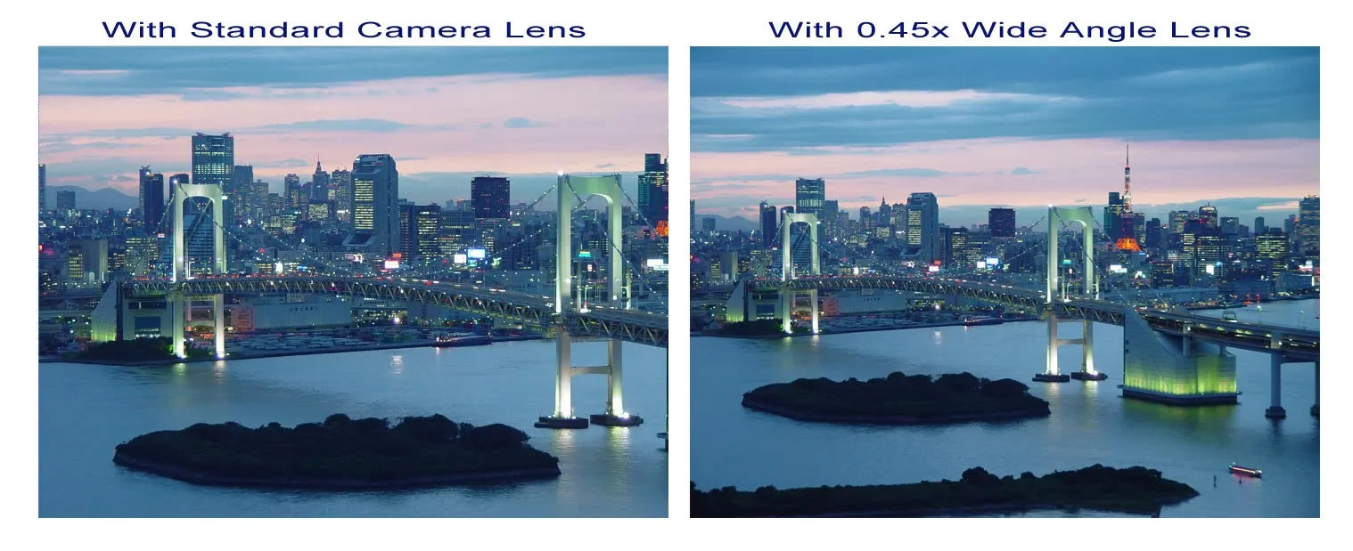 JVC PICSIO GC-FM2BUS 0.45x Wide Angle Lens (HD) Chrome Finish W/ Macro (Modification Style) Magnetic Type.