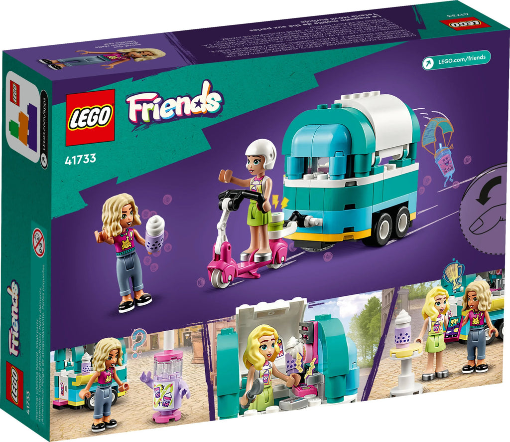LEGO Friends Mobile Bubble Tea Shop 41733, Fun Vehicle Pretend Play Set with Mini-Dolls and Toy Scooter for Girls and Boys Ages 6 Plus