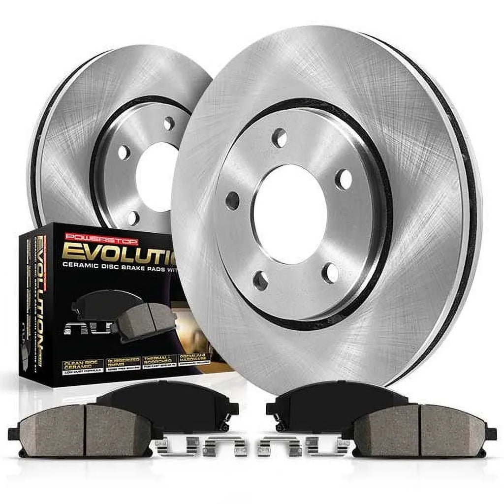 Power Stop Rear Stock Replacement Brake Pad and Rotor Kit KOE8021 Fits 2019 Infiniti QX60