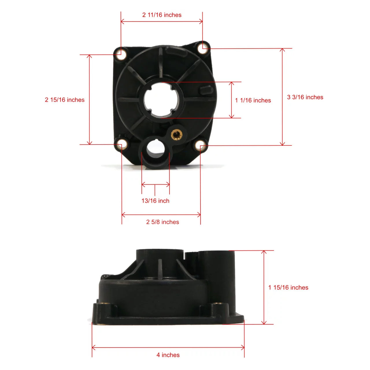 The ROP Shop | Water Pump Impeller Kit For 1979 Evinrude 75 75943R Outboard With 15" Transom