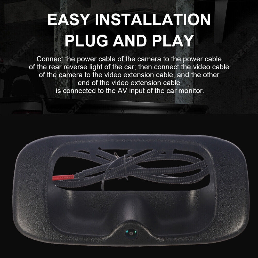Black Plastic Crisp Images Easy Installation Chevy GMC Silverado Sierra Rear View Backup Camera -15130742
