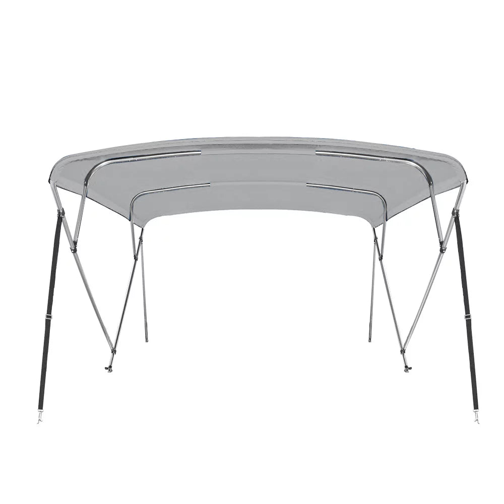 New Pontoon Bimini Top Boat Cover 4 Bow 54" H 67" - 72" W 8 ft. Long Gray