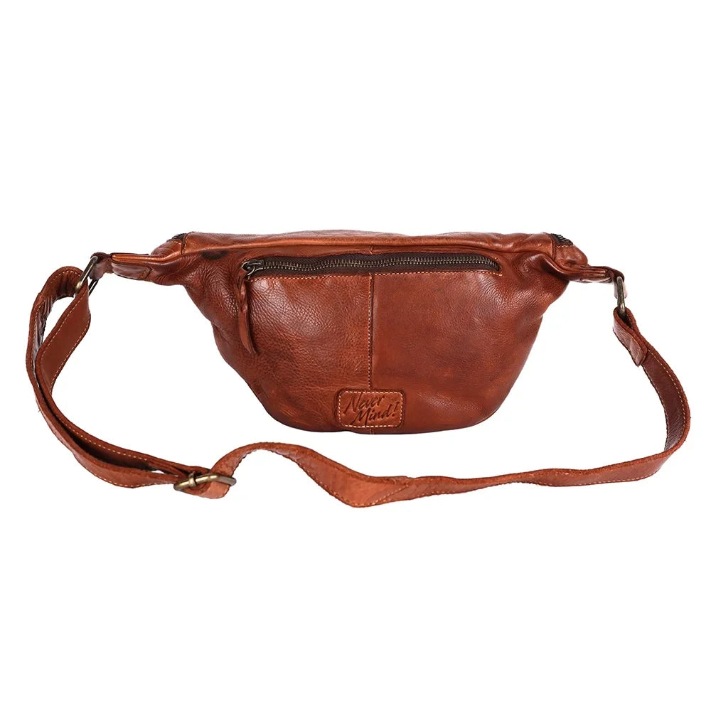NM Never Mind Nmbgm153 Fanny Pack Vintage Handmade Genuine Cowhide Leather Women Bag Western Handbag Purse