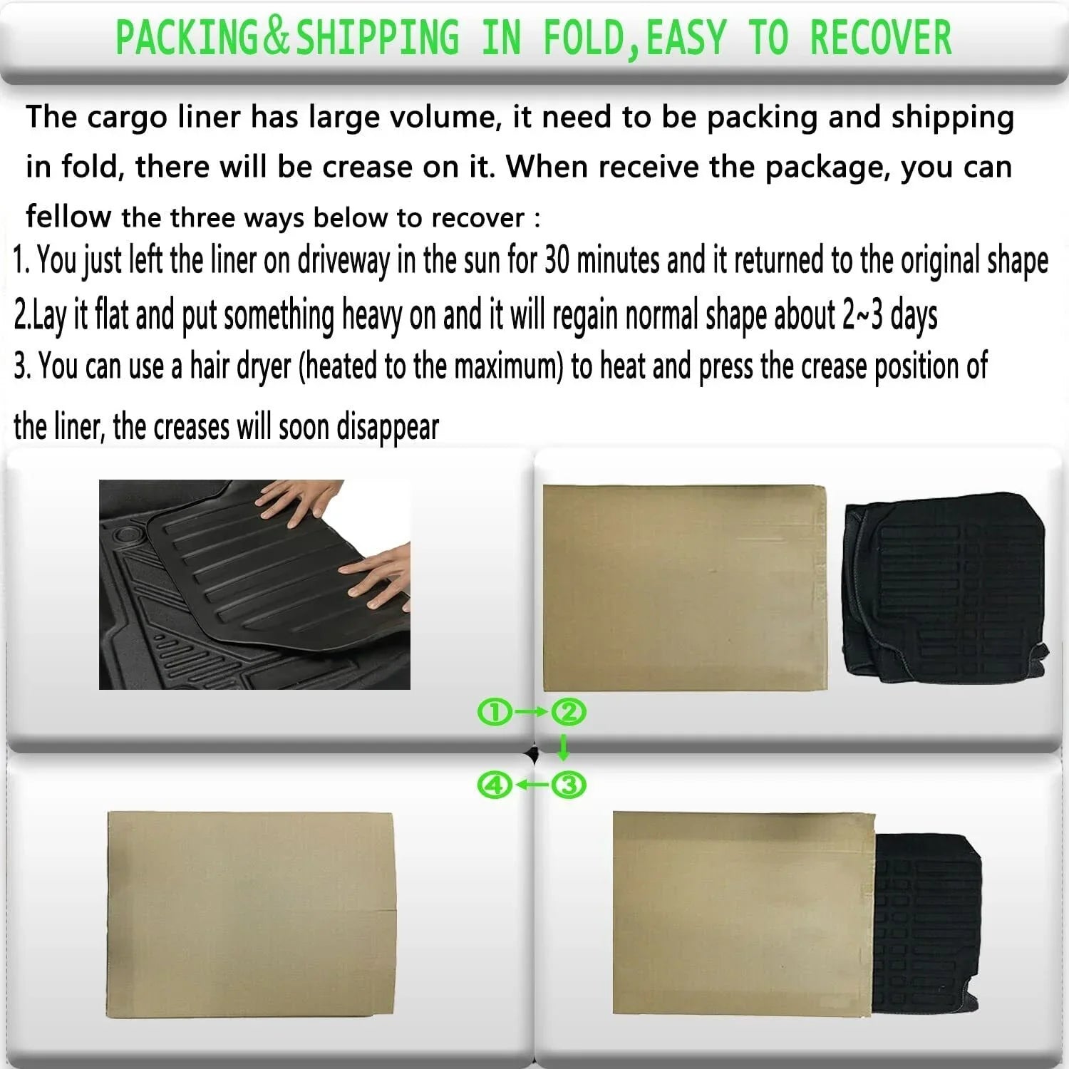 Cargo Mats Trunk Liner for Toyota Highlander 2020-2023 Waterproof Custom Mat