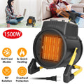 iMounTEK 1500W Portable Electric Space Heater Personal Fan with Overheat Protection Adjustable Temperature Ceramic Heater for Bedroom Office Desk