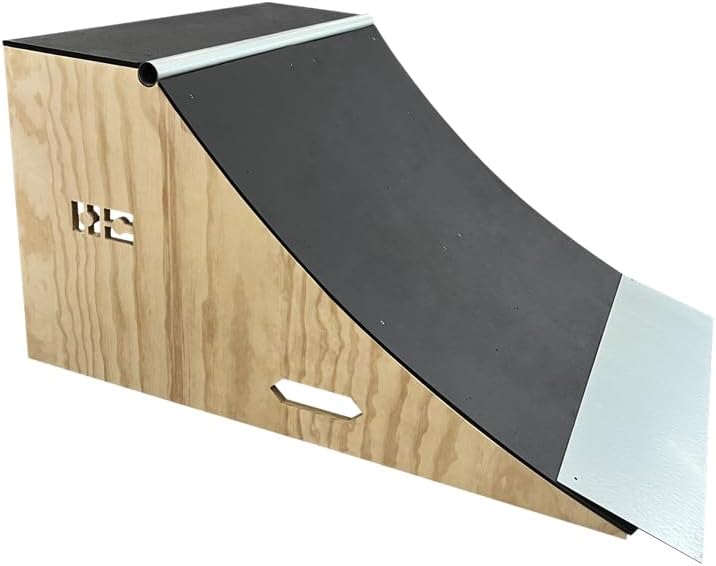 OC Ramps Quarter Pipe (2' Tall x 3' Wide) - Durable Wood Skateboard Ramp Kit - Store Easily in the Garage - Great for Home or Professional Use and also Works for BMX Bikes, Scooters, and Inline Skates