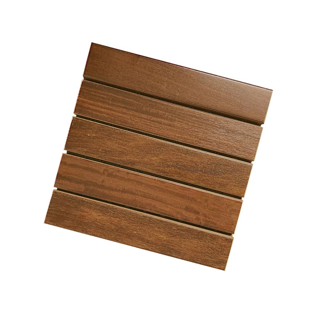 Outdoor Flooring Wooden Flooring Puzzle Interlocking Balcony Flooring Interlocking Deck Tiles for Outside Garden Balcony Walkway Indoor