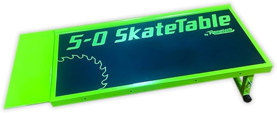 Ramptech 5-0 Skate Table (2' Wide x 4' Long) - Weatherproof, Heavy-Duty Indoor and Outdoor Skateboard Ramp - Portable, Modular, Expandable, Connectable Skateboard ramp