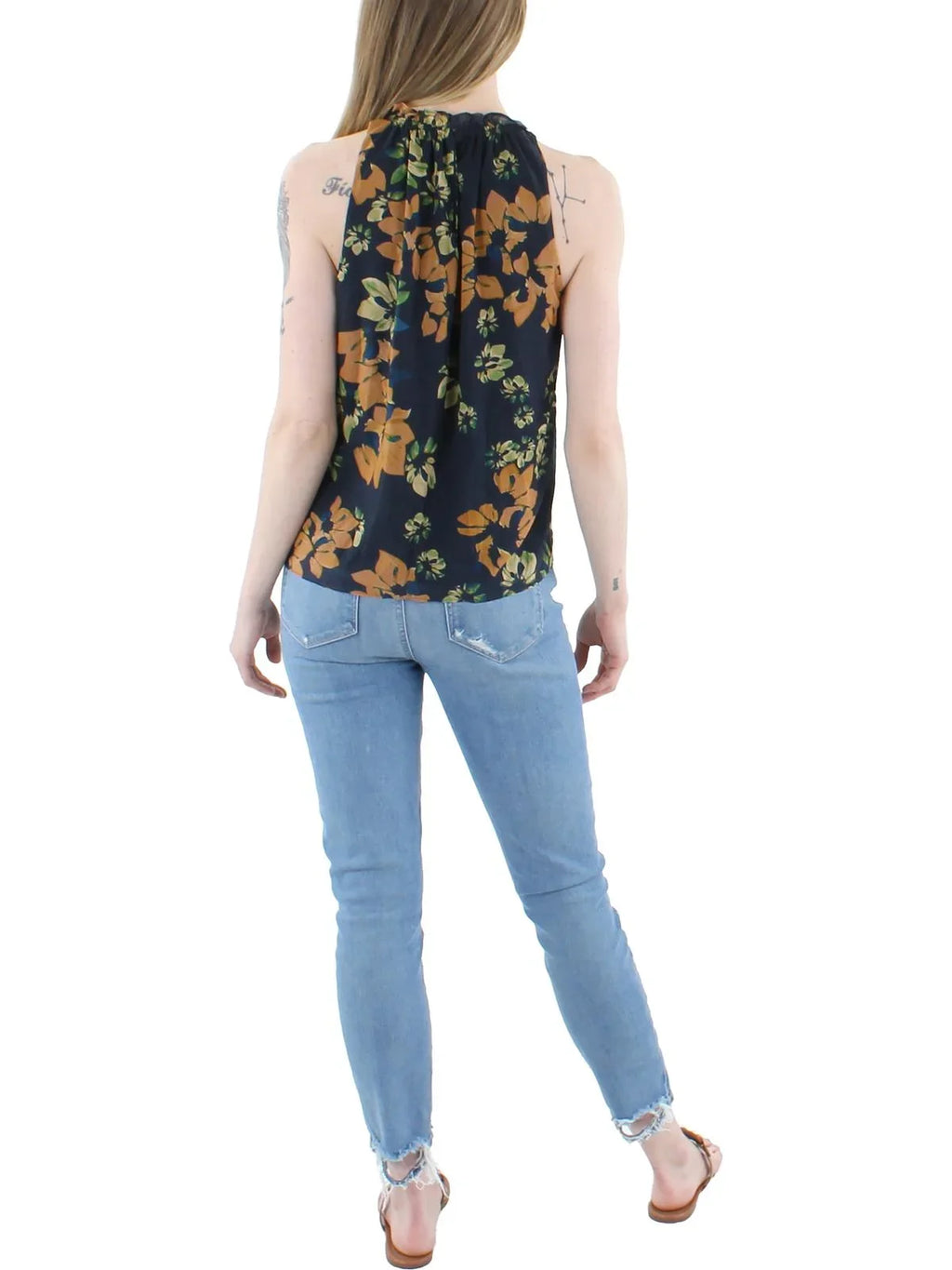 Ramy Brook Womens Ruffled Floral Print Blouse