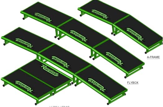 Ramptech 5-0 Skate Table (2' Wide x 4' Long) - Weatherproof, Heavy-Duty Indoor and Outdoor Skateboard Ramp - Portable, Modular, Expandable, Connectable Skateboard ramp