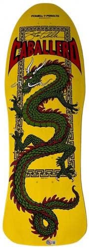 Steve Caballero Signed Powell Peralta Chinese Dragon Skateboard Deck BAS - Autographed Extreme Sports Products