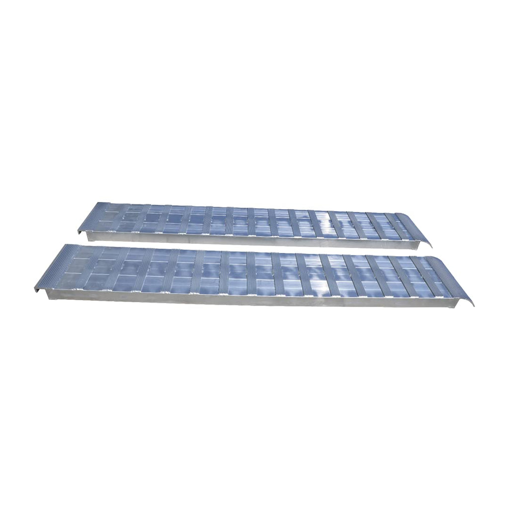 GEN-Y Hitch Extreme Duty Aluminum Loading Ramps - Set of 2, 6 Feet Long x 15 Inches Wide, 10000 LBS Capacity, Hybrid Hook and Plate Ends, Serrated Cross Rungs for Maximum Traction