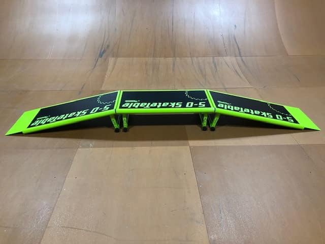 Ramptech 5-0 Fly Box Combo (3 - Skate Tables) Weatherproof, Heavy-Duty Indoor and Outdoor Skateboard Ramp - Portable, Modular, Expandable, Connectable Skateboard ramp