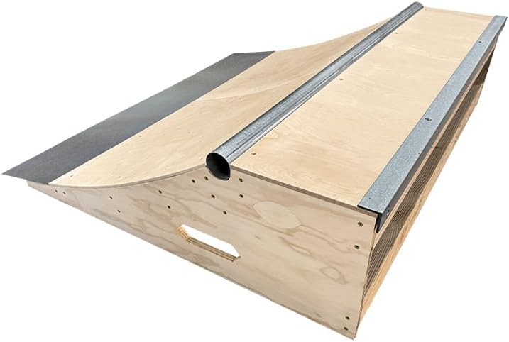 Greg Lutzka's 3 in 1 Quarter Pipe by OC Ramps - Wood Skateboard Quarter Pipe, Ledge & Launch Ramp All in One - Ultimate Skate Sessions with Endless Tricks - Great for BMX, Scooters and Inline Skaters