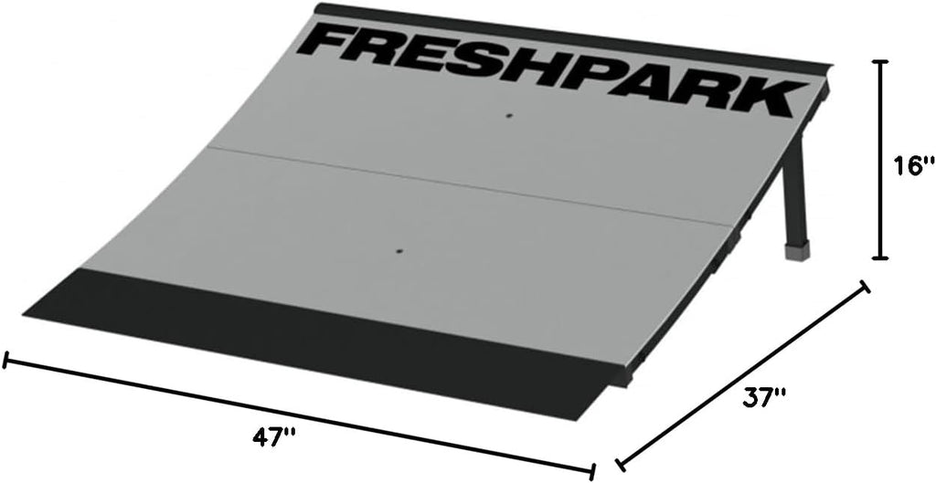 Freshpark Industries | Launch Ramp | Skateboard, BMX, Scooter, RC, and More | Foldable, Portable, Durable | 16" Tall x 47" Wide | from Beginners to Advanced | Ready for Blast Off