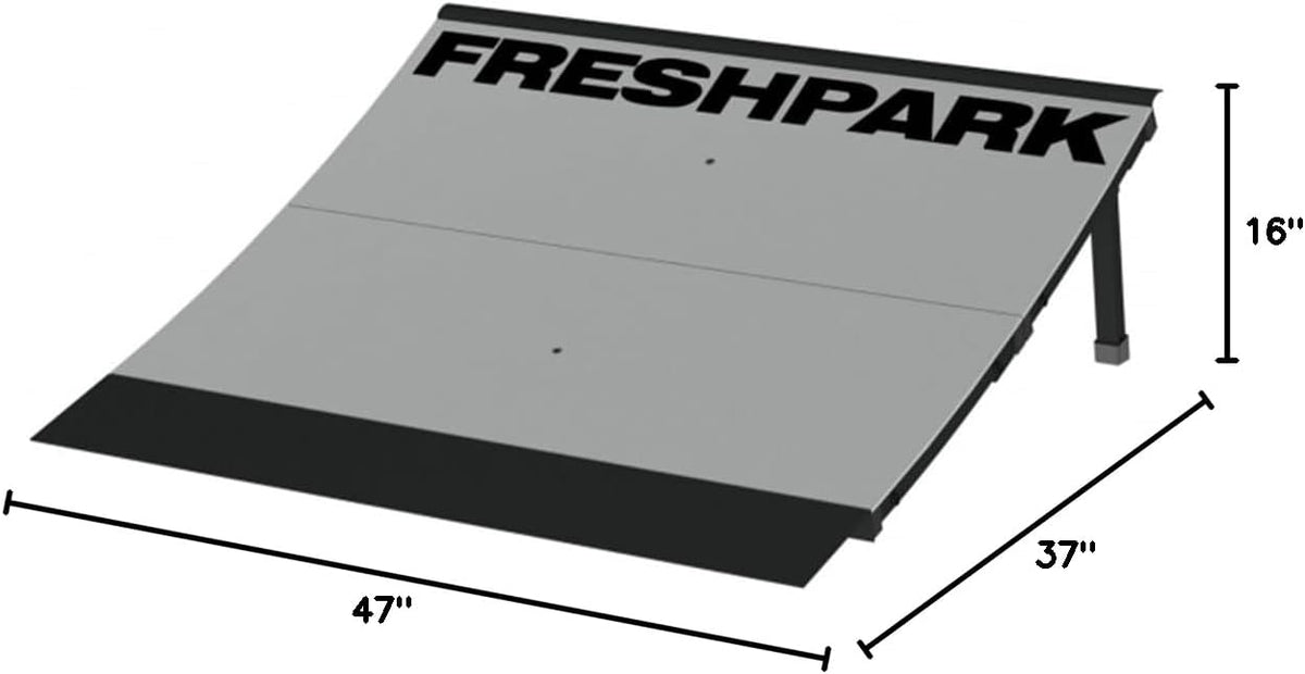 Freshpark Industries | Launch Ramp | Skateboard, BMX, Scooter, RC, and More | Foldable, Portable, Durable | 16" Tall x 47" Wide | from Beginners to Advanced | Ready for Blast Off