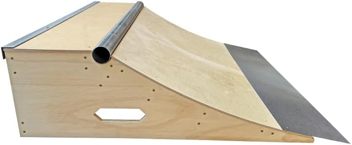Greg Lutzka's 3 in 1 Quarter Pipe by OC Ramps - Wood Skateboard Quarter Pipe, Ledge & Launch Ramp All in One - Ultimate Skate Sessions with Endless Tricks - Great for BMX, Scooters and Inline Skaters