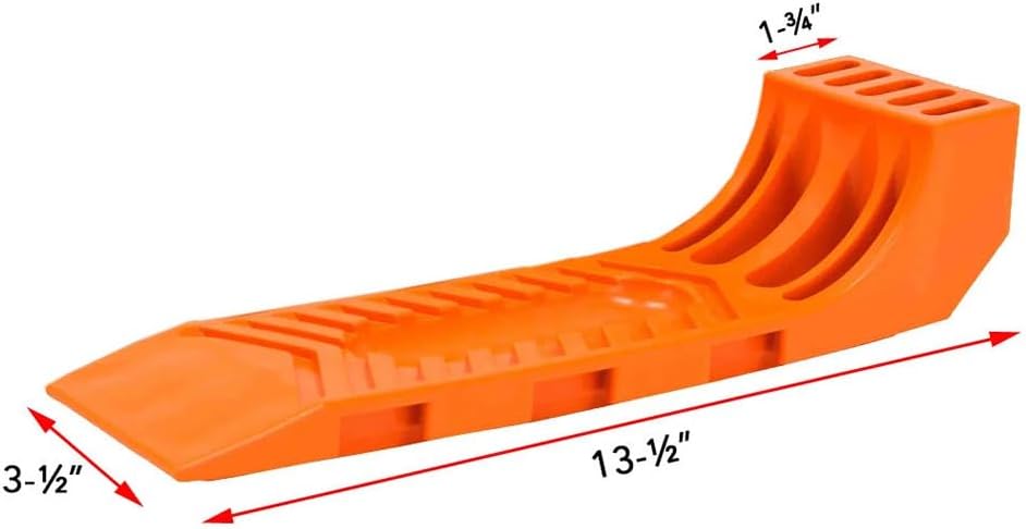 Mytee Products Interlocking Tire Skates for Tow Truck Wrecker Rollback Carrier Safety Orange (4pc Set)