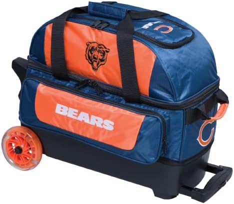 KR Strikeforce NFL Chicago Bears Two Ball Bowling Roller Bag