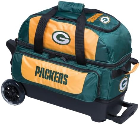 KR Strikeforce NFL Green Bay Packers Two Ball Bowling Roller Bag