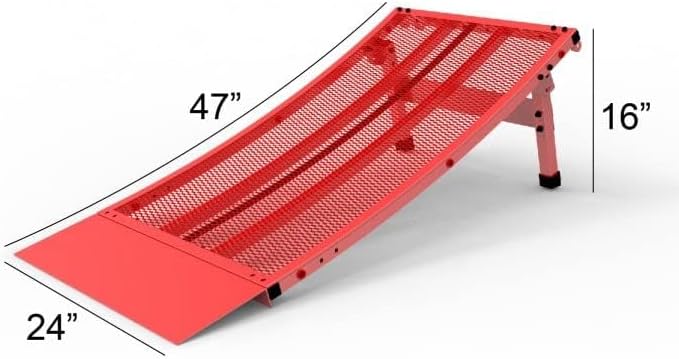 Freshpark Portable BMX Jump Ramp for Bikes & RC Portable & Foldable Design â Backyard Jump Ramp â Weatherproof & Dependable Surface â 47 x 24 x 16 in