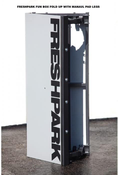 Freshpark Fun Box - Grind Box - Manual Pad (37" L x 47" W x 8" or 16" Tall) - Portable, Foldable, Adjustable Height - BMX, Scooter, and Skateboarding Ramp