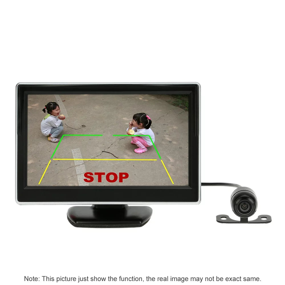 Htovila 5 Inch TFT LCD Display Monitor Car Rear View Backup Reverse System + HD Parking Camera