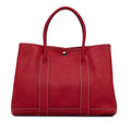 Pre-Owned Authenticated Hermès Negonda Garden Party 36 Calf Leather Red Tote Bag Unisex (Good)