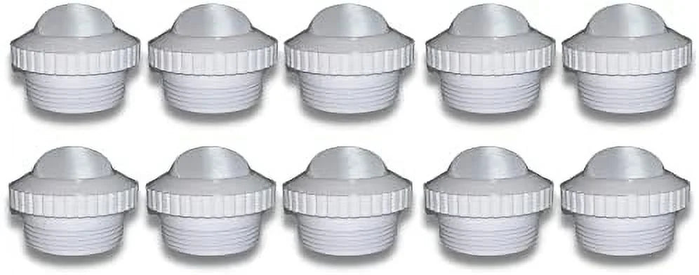 DPM Heavy-Duty Pro Directional Flow Hydrostream Fitting For Pool & Spa | Inlet Jet Return Fitting 1 1/2" MIP Thread For Inground Swimming Pool & Spa | Rotating Eyeball (Slotted Opening, 10 Pack)