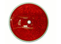 Cortina 13-099-32 3-3/8" Dia. Reflector - Center Hole Mount - Red (40 Pack)