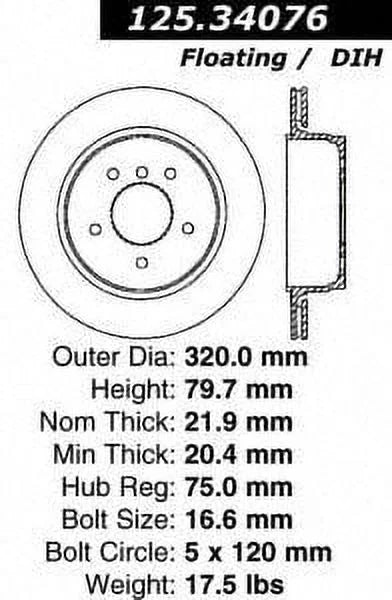CENTRIC PARTS - HI-CARBON DISC Fits select: 2004-2010 BMW X3