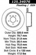 CENTRIC PARTS - HI-CARBON DISC Fits select: 2004-2010 BMW X3