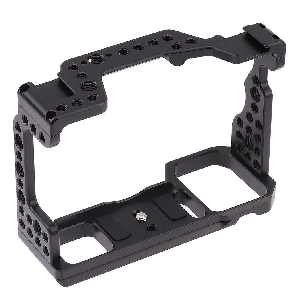 Htovila Camera Cage Aluminum Alloy Video Cage Replacement for Sony A7M3 A7R3 A9 Mirrorless Camera with Cold Shoe Mount 1/4 Inch & 3/8 Inch Screw Holes