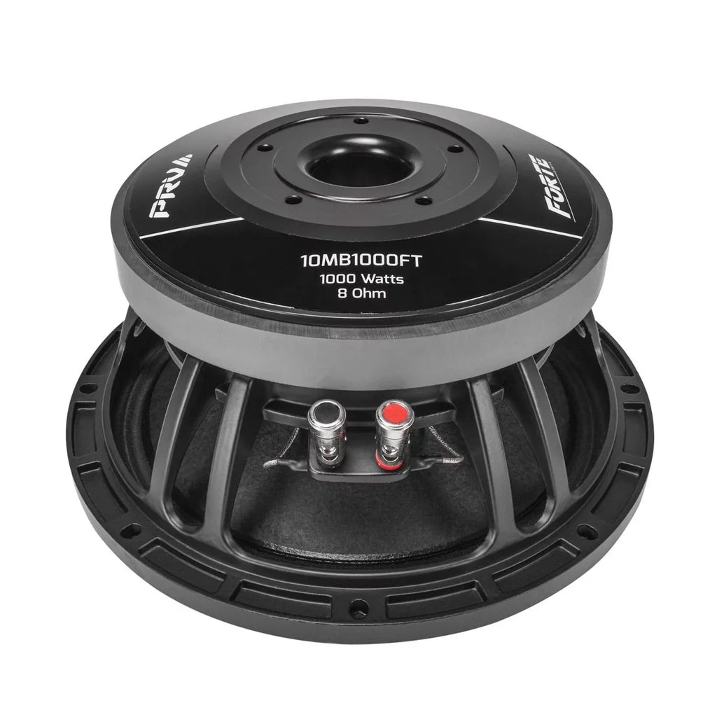 PRV AUDIO 10MB1000FT 10 Inch Midbass Speaker for Pro Custom Sound Systems, 500 Watts RMS, 1000 Watts Program Power, 8 Ohm Loudspeaker, 97.5 dB Mid Bass Speakers (Single)