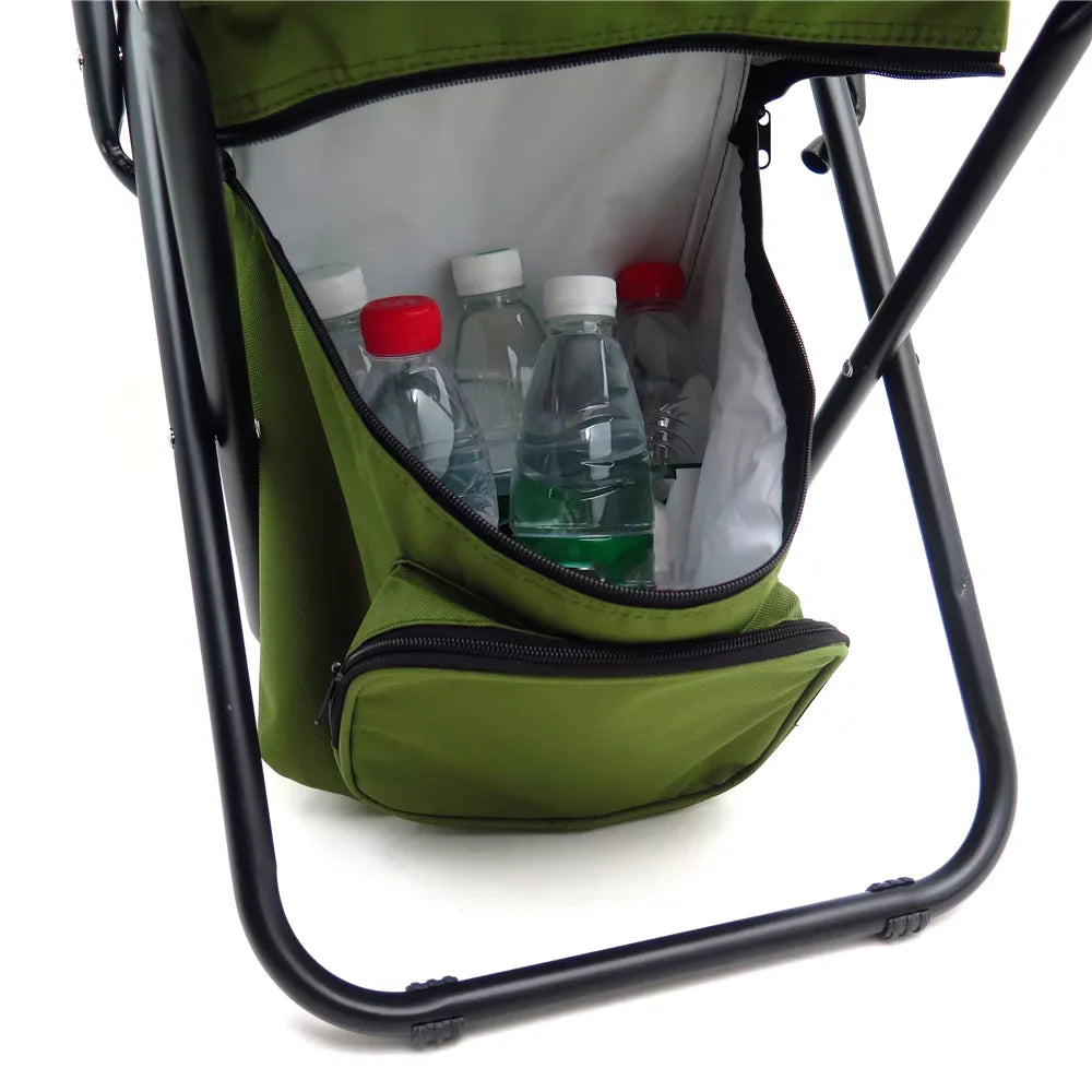 HTTMT- New Multi-use Backpack Chair Stool with Cooler Bag Hiking Fishing Camping Picnic