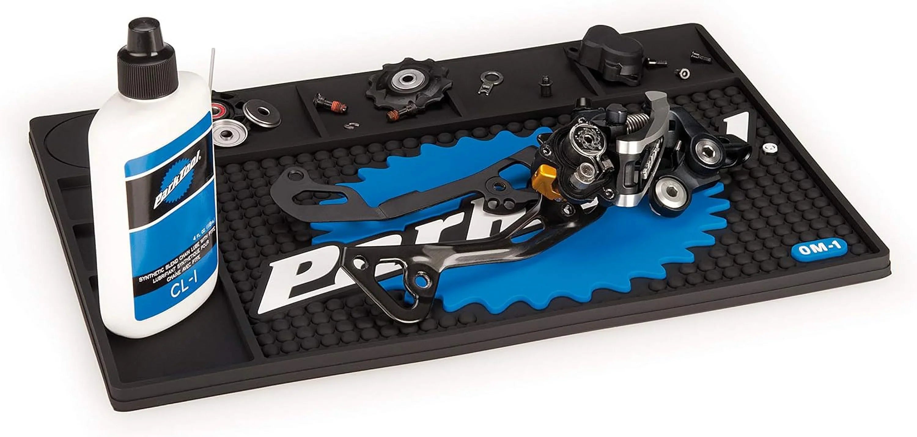 Park Tool OM-1 Bench Mat with Small pockets and dividers Durable PVC Rubber