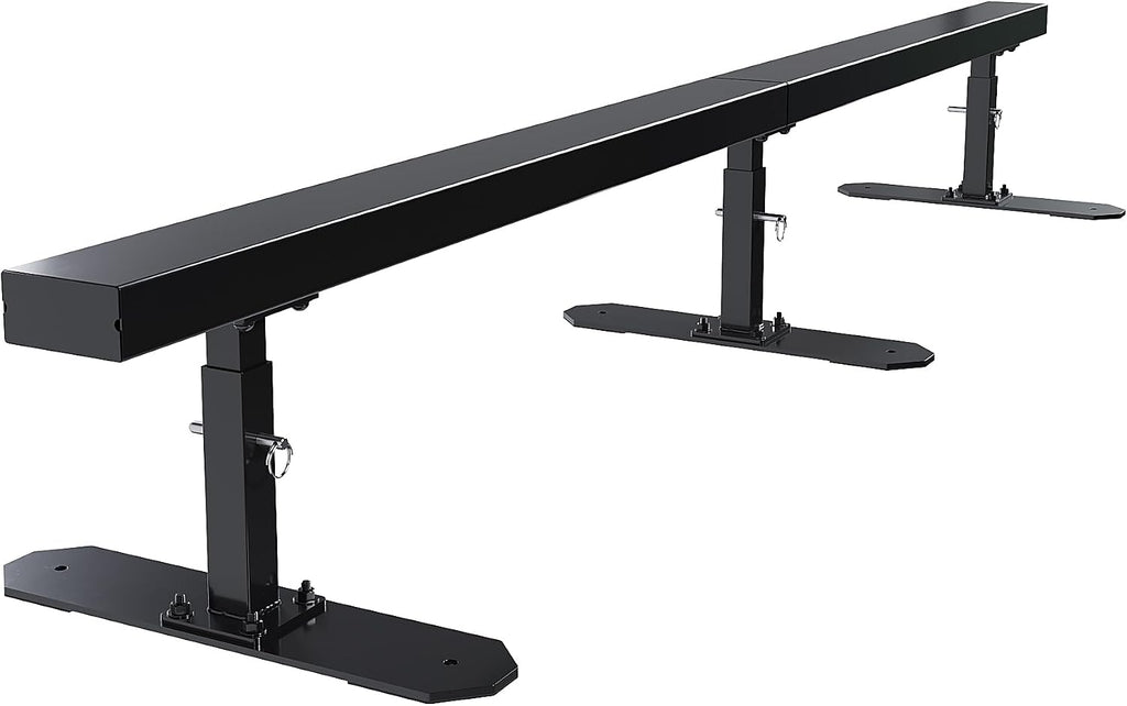 KUAFU 6ft Long Flat Bar Skate Rail, Portable Skateboard Ramp Grind Rail,