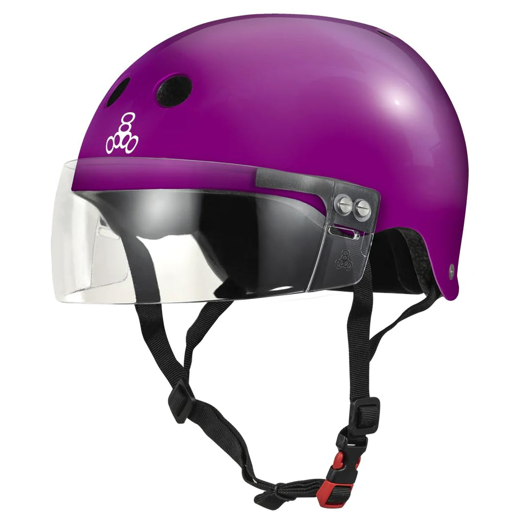 Triple Eight The Certified Sweatsaver Helmet with Visor for Roller Derby, Skateboarding and BMX